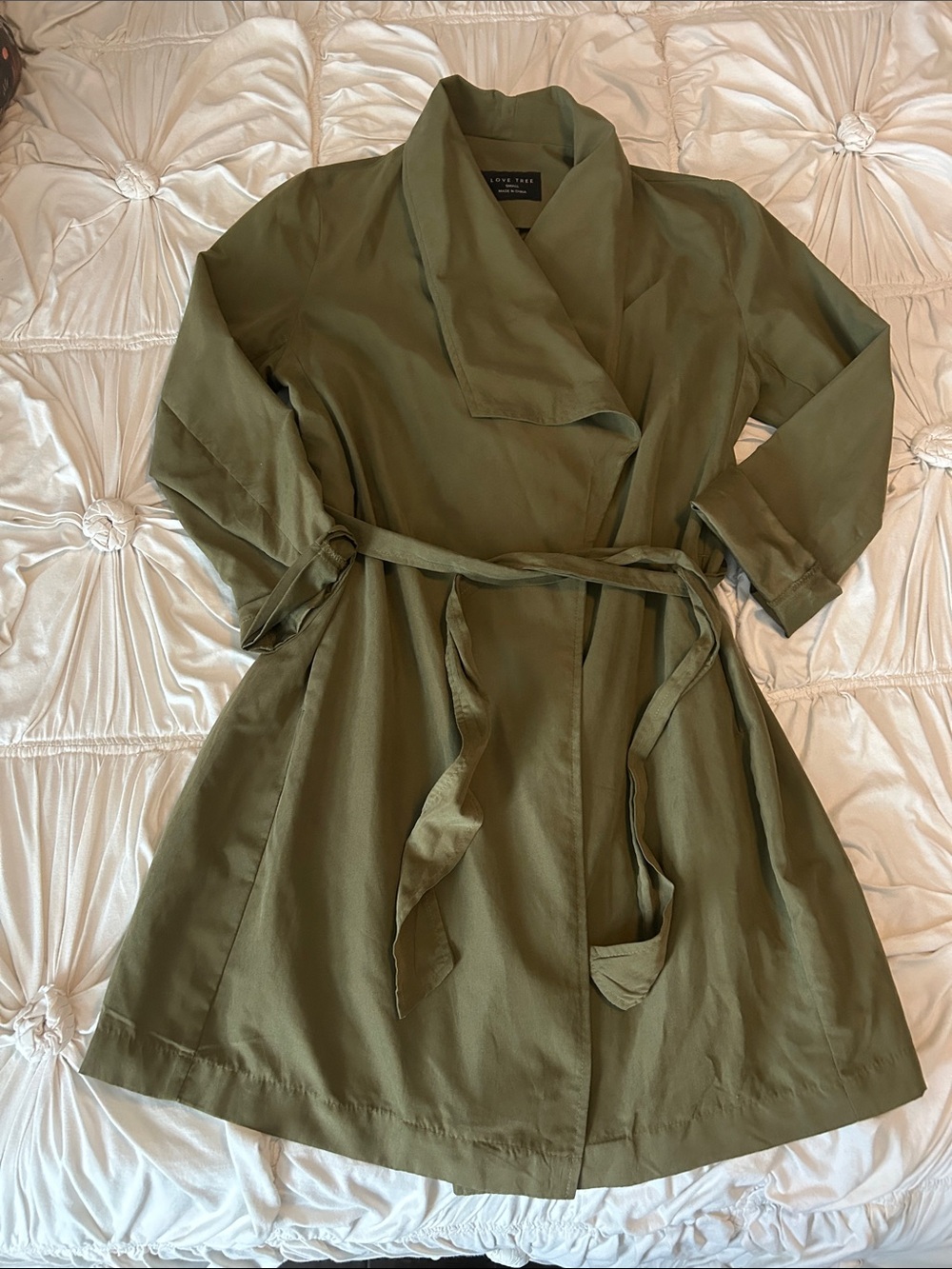 Olive Green trench coat
